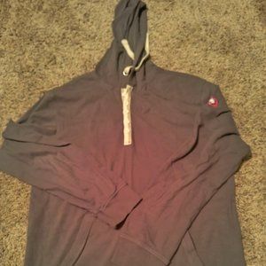 Gray pullover hooded sweatshirt